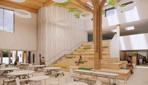 Architect’s rendering of the heart at Dicken Elementary