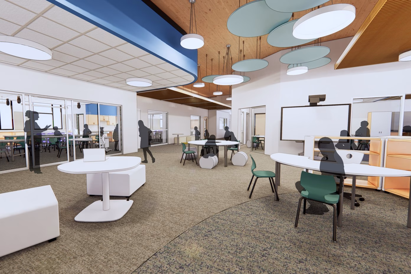 rendering of a common area in Mitchell Elemtary
