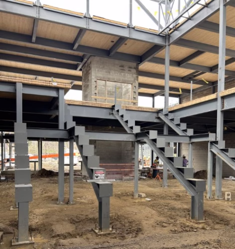 Logan Site progress, showing the heart stairs, as of March 29, 2026